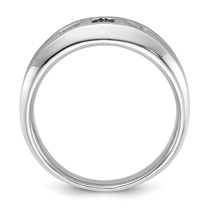 Goldia Rings 14k White Gold Mens Satin Lab Created Sapphire Diamond Ring Mounting