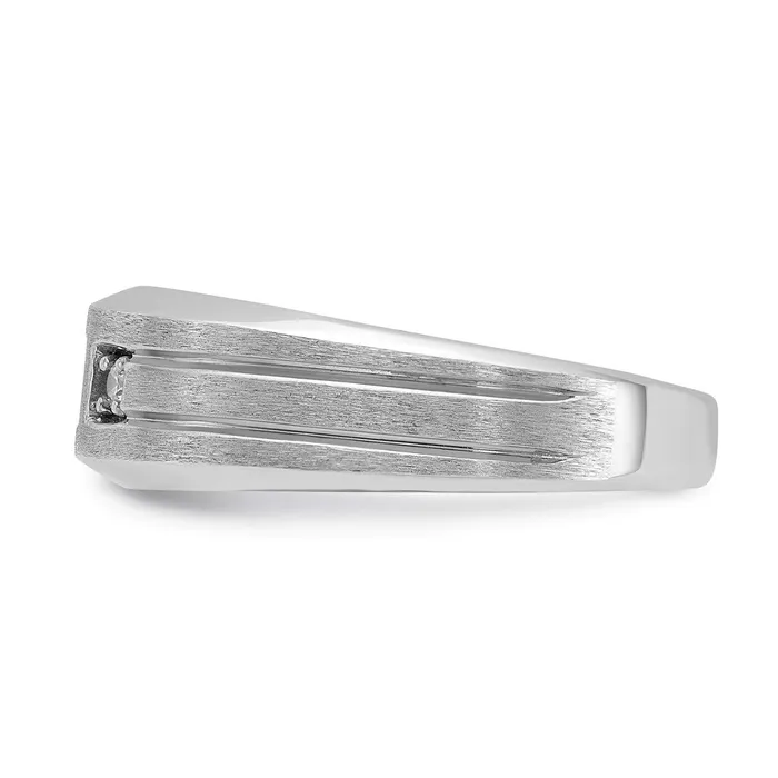 Goldia Rings 14k White Gold Mens Satin Lab Created Sapphire Diamond Ring Mounting
