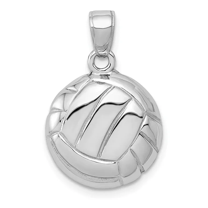 Goldia Rings 14k White Gold Polished OpenBacked Volleyball Pendant