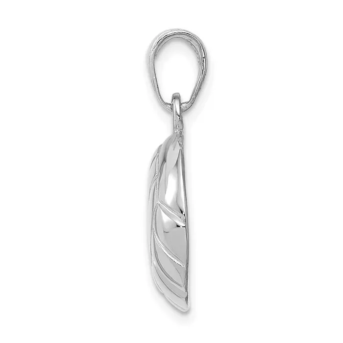 Goldia Rings 14k White Gold Polished OpenBacked Volleyball Pendant