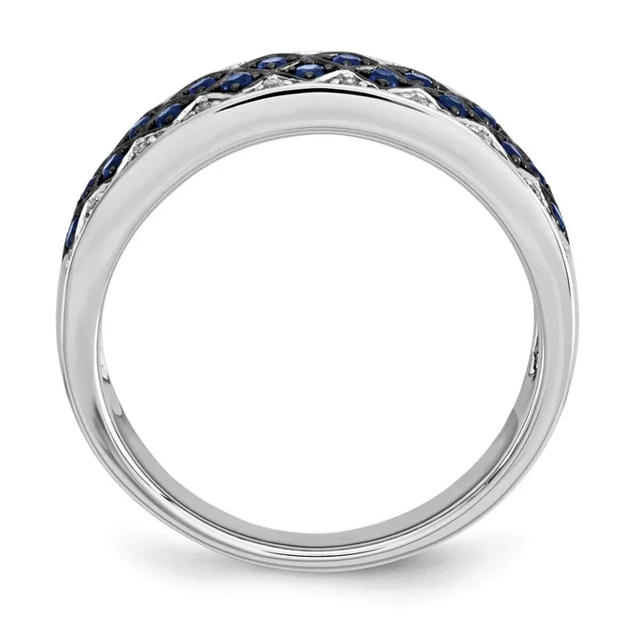 Goldia Rings 14k White Gold Real Diamond u0026 Sapphire Ring