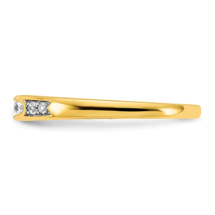 Goldia Rings 14k Yellow Gold Lab Grown Diamond VSSI G Petite Engagement Ring