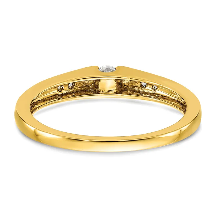 Goldia Rings 14k Yellow Gold Lab Grown Diamond VSSI G Petite Engagement Ring