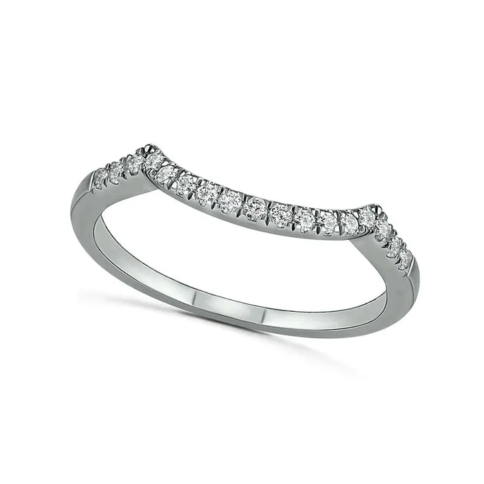 Goldia Rings 60mm White LabCreated Sapphire Swirl Frame Twist Split Shank Bridal Engagement Ring Set in Sterling Silver