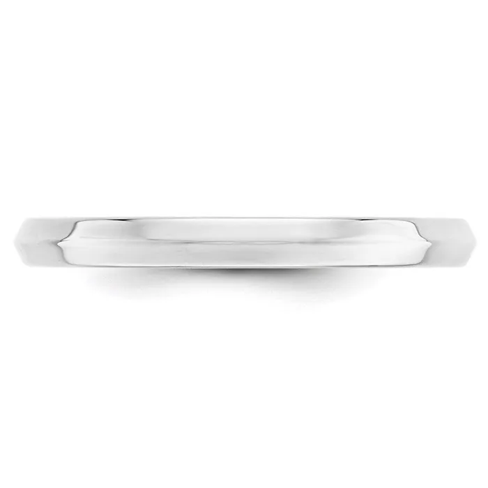 Goldia Rings Solid 10K White Gold 25mm Knife Edge Comfort Fit MensWomens Wedding Band Ring Size 9