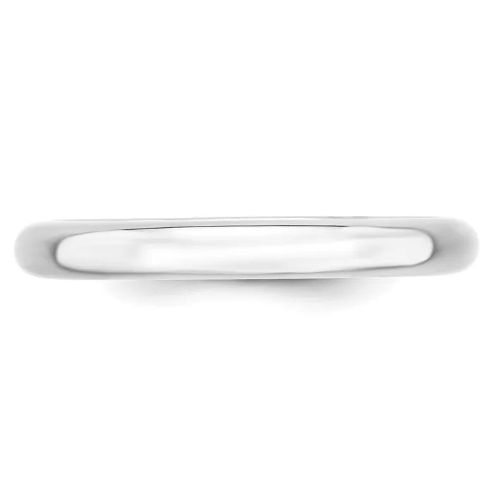 Goldia Rings Solid 10K White Gold 3mm Standard Comfort Fit MensWomens Wedding Band Ring Size 135