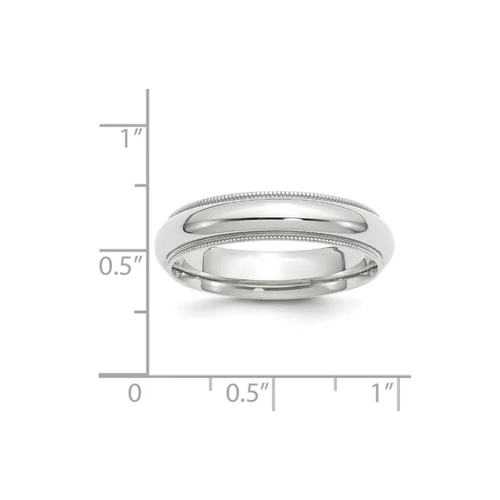 Goldia Rings Solid 10K White Gold 5mm Milgrain Comfort Fit MensWomens Wedding Band Ring Size 5 Goldia Rings Solid 10K White Gold 5mm Milgrain Comfort Fit MensWomens Wedding Band Ring Size 5