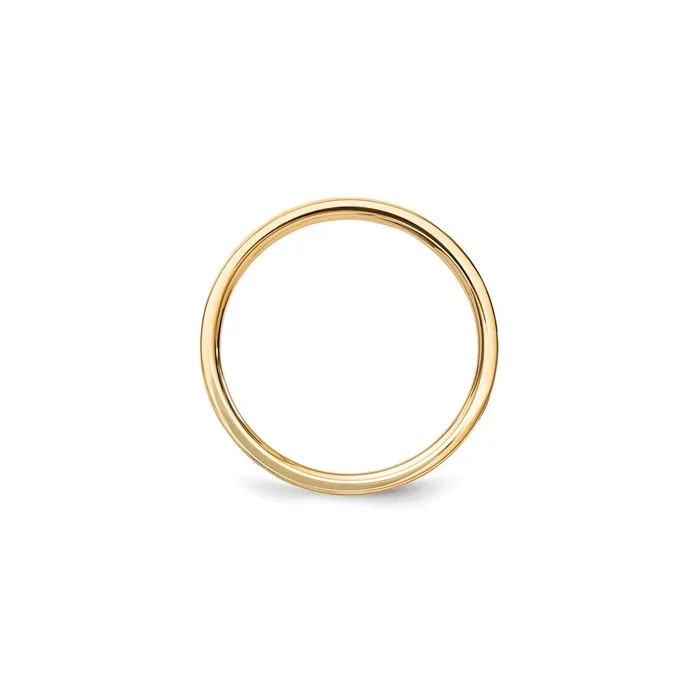 Goldia Rings Solid 10K Yellow Gold 2mm Flat Satin MensWomens Wedding Band Ring Size 5
