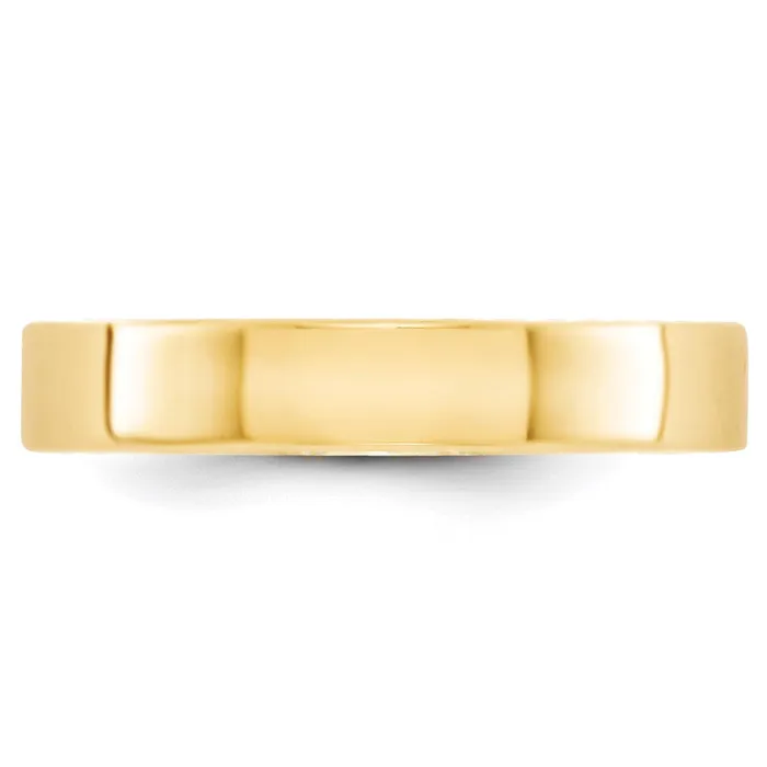 Goldia Rings Solid 10K Yellow Gold 4mm Light Weight Flat MensWomens Wedding Band Ring Size 11