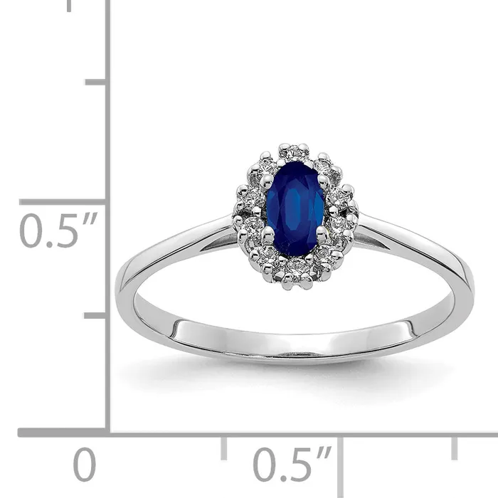 Goldia Rings Solid 14k White Gold Simulated CZ Vintage Ring