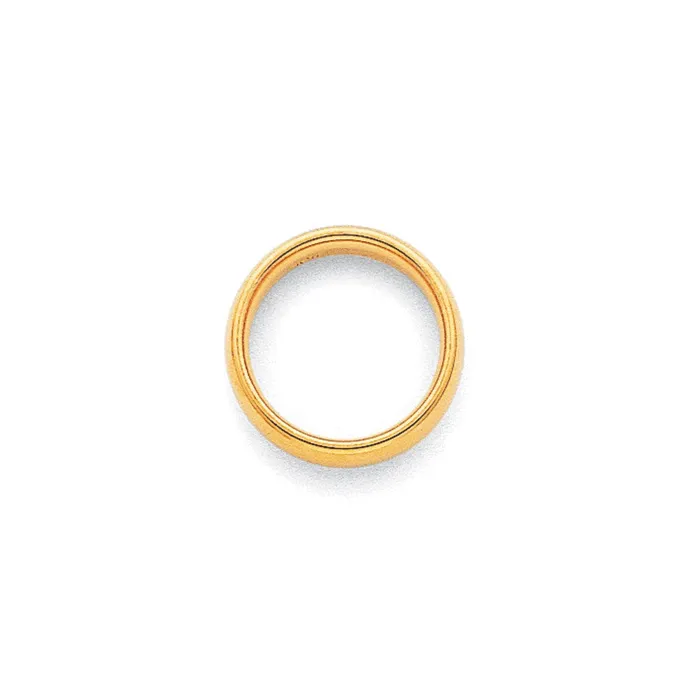 Goldia Rings Solid 14K Yellow Gold 3mm Comfort Fit MensWomens Wedding Band Ring Size 6