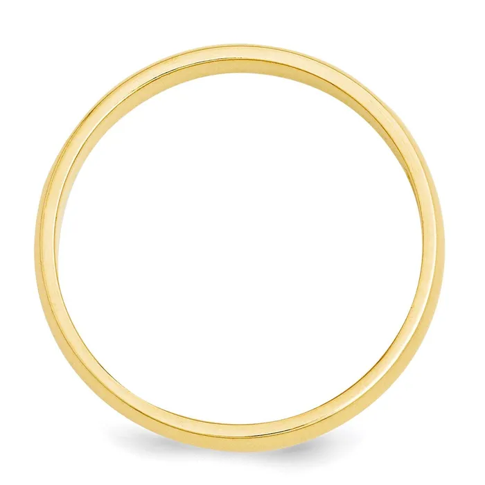 Goldia Rings Solid 14K Yellow Gold 3mm HalfRound Wedding MensWomens Wedding Band Ring Size 9
