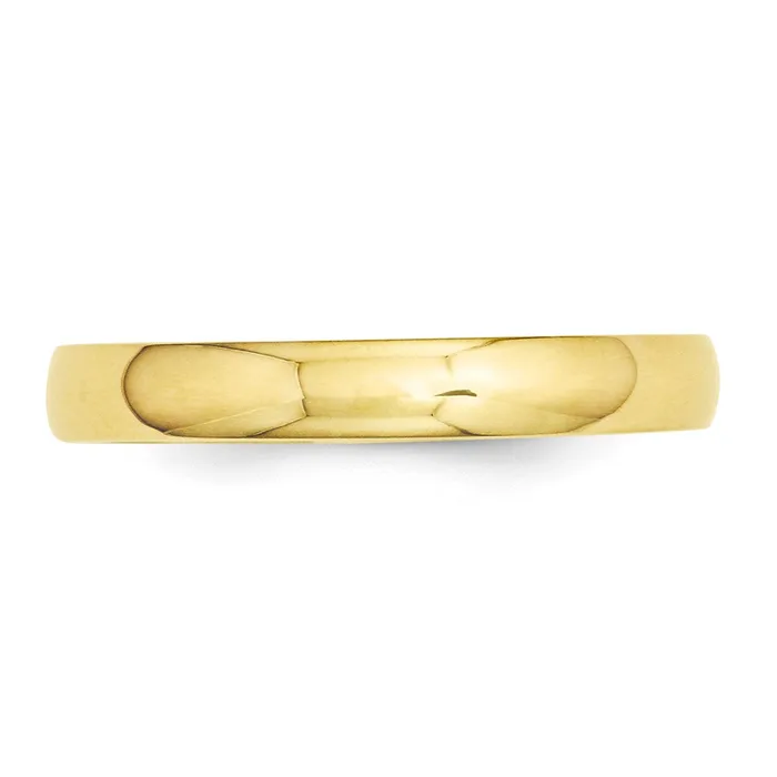 Goldia Rings Solid 14K Yellow Gold 3mm HalfRound Wedding MensWomens Wedding Band Ring Size 9