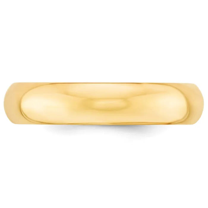Goldia Rings Solid 14K Yellow Gold 5mm Comfort Fit MensWomens Wedding Band Ring Size 12