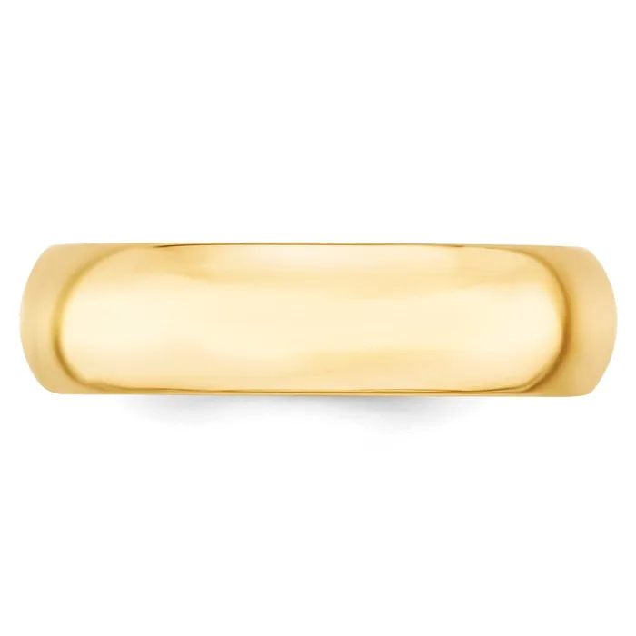 Goldia Rings Solid 14K Yellow Gold 6mm Comfort Fit MensWomens Wedding Band Ring Size 9