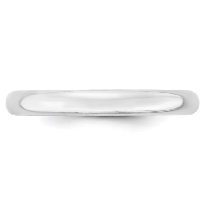 Goldia Rings Solid 18K White Gold 3mm Light Weight Comfort Fit MensWomens Wedding Band Ring Size 135