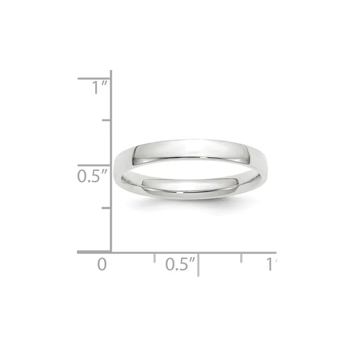 Goldia Rings Solid 18K White Gold 3mm Light Weight Comfort Fit MensWomens Wedding Band Ring Size 135
