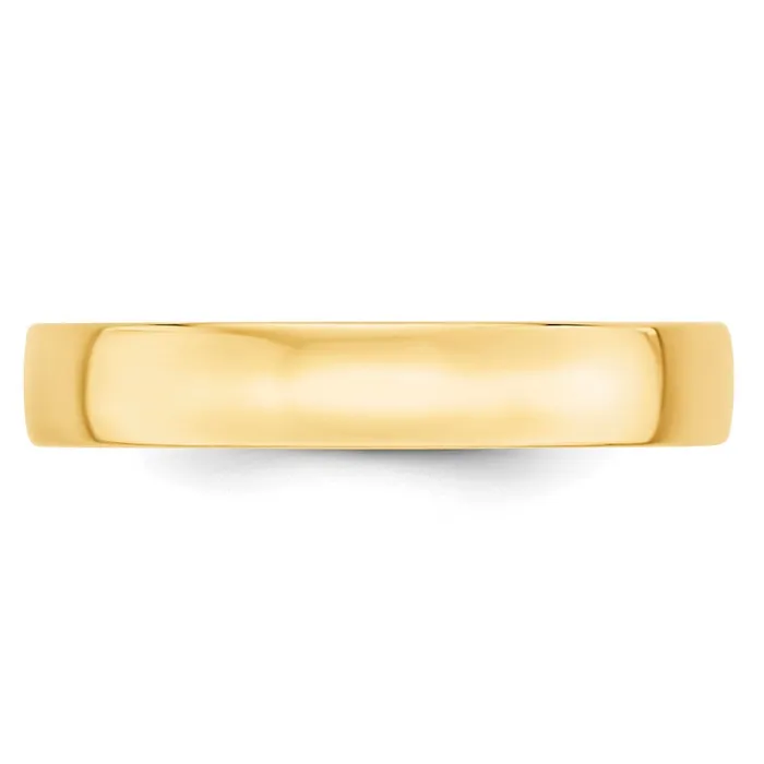 Goldia Rings Solid 18K Yellow Gold 4mm Light Weight Comfort Fit MensWomens Wedding Band Ring Size 9