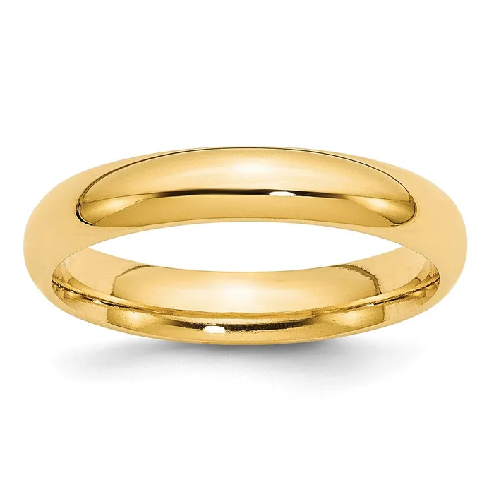 Goldia Rings Solid 18K Yellow Gold 4mm Standard Comfort Fit MensWomens Wedding Band Ring Size 135