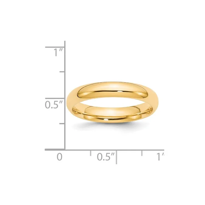 Goldia Rings Solid 18K Yellow Gold 4mm Standard Comfort Fit MensWomens Wedding Band Ring Size 135
