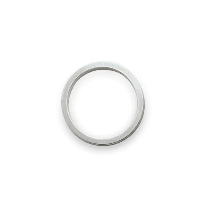 Goldia Rings Solid 18K Yellow Gold White Gold 3mm Tapered Satin MensWomens Wedding Band Ring Size 8