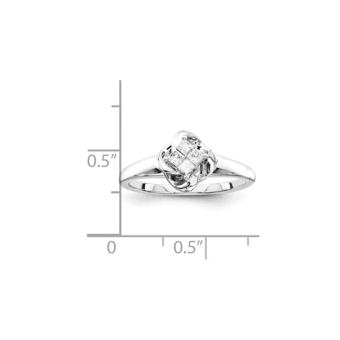 Goldia Rings Sterling Silvadium Belle Amore Diamond Engagement Ring
