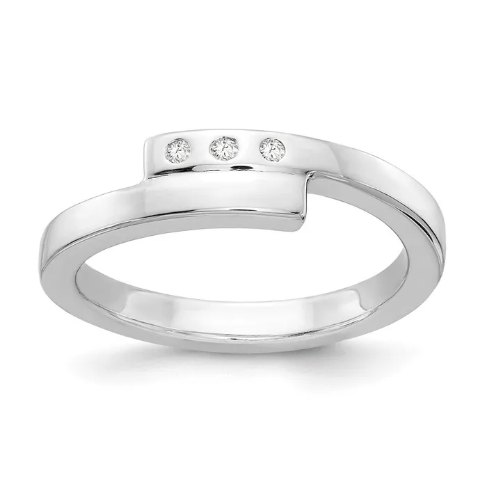 Goldia Rings White Ice Sterling Silver Rhodiumplated Diamond Ring