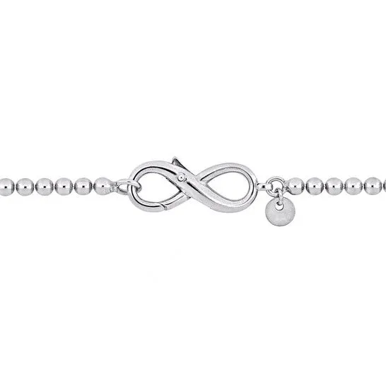 JMS always Bracelets Original Amour Bead Link Bracelet in Sterling Silver with Infinity Clasp