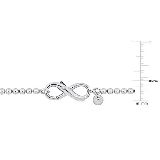 JMS always Bracelets Original Amour Bead Link Bracelet in Sterling Silver with Infinity Clasp