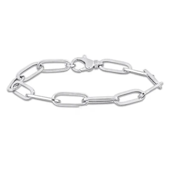 JMS always Bracelets Original AMOUR Oval Link Bracelet In 14K White Gold 7 In
