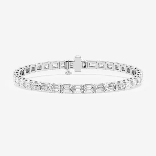 JMS always Bracelets Original Brilliant Diamond Platinum 12 15 CTTW EmeraldCut LAB GROWN Diamond EastWest Tennis Bracelet 7 inches FG SI1