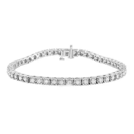 JMS always Bracelets Original Diamond Muse 100 Carat Real Diamond Circle Link Tennis Bracelet J I3