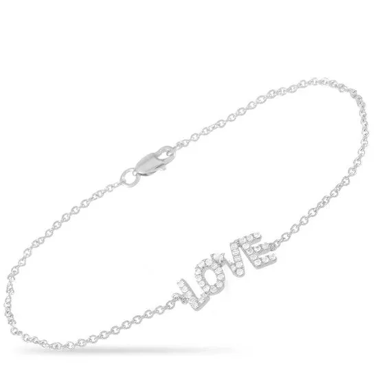JMS always Bracelets Original LB Exclusive 14K White Gold 030 ct Diamond Love Bracelet