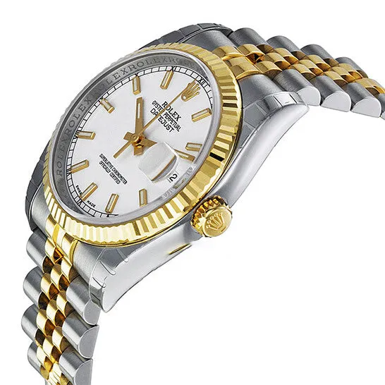 JMS always Bracelets Original Rolex Oyster Perpetual Datejust 36 White Dial Stainless Steel and 18K Yellow Gold Jubilee Bracelet Automatic Mens Watch 116233WSJ JMS always Bracelets Original Rolex Oyster Perpetual Datejust 36 White Dial Stainless Steel and 18K Yellow Gold Jubilee Bracelet Automatic Mens Watch 116233WSJ