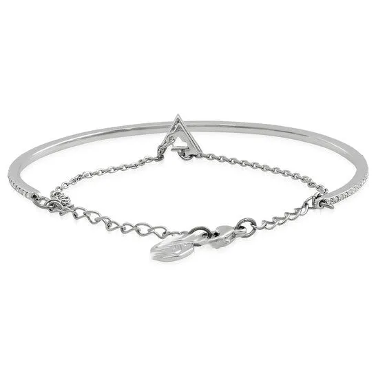 JMS always Bracelets Original Swarovski Rhodium Plated Triangle Cut Pave Ortyx Bracelet Size M