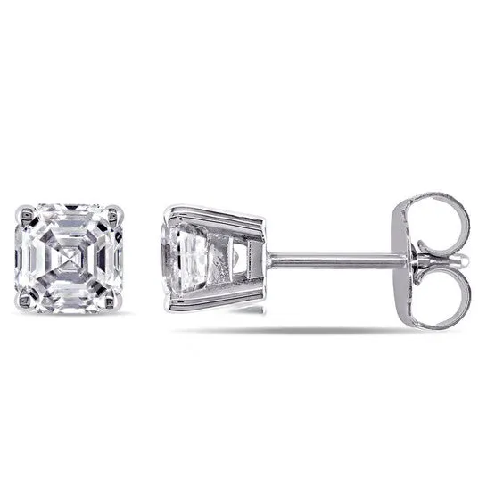 JMS always Earrings Original AMOUR 1 12 CT TW Diamond Solitaire Earrings In 14K White Gold