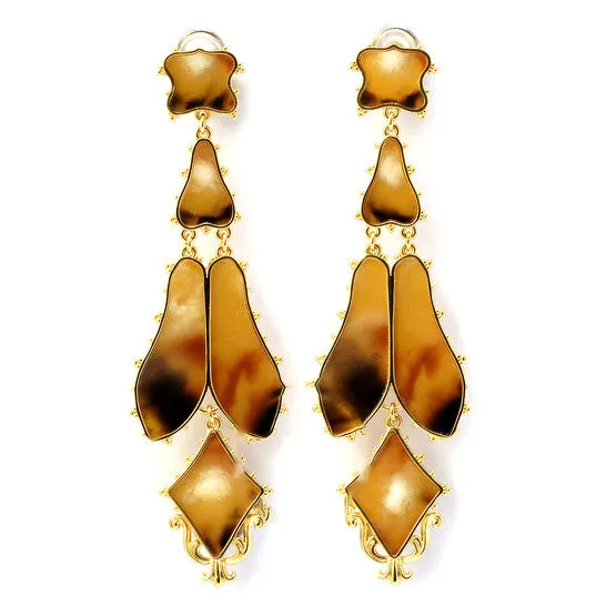 JMS always Earrings Original Burberry Resin And Goldplated Regal Butterly Drop Earrings