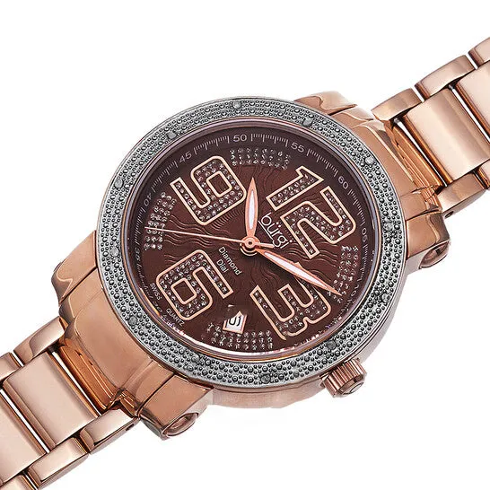 JMS always Earrings Original Burgi Rose Goldtone Stainless Steel Diamond Bezel Ladies Watch BUR091RG JMS always Earrings Original Burgi Rose Goldtone Stainless Steel Diamond Bezel Ladies Watch BUR091RG