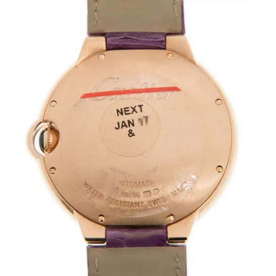 JMS always Earrings Original Cartier Ballon Bleu Silver Dial 18kt Rose Gold Diamond Bezel Automatic Mens Watch WE900851
