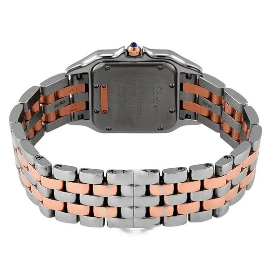 JMS always Earrings Original Cartier Panthere Silver Dial Ladies Steel and 18kt Pink Gold Medium Watch W3PN0007