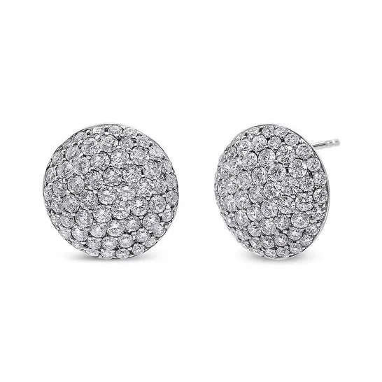 JMS always Earrings Original Haus of Brilliance 18K White Gold 3 12 Cttw Shared Prong Set Diamond Cluster Composite Disc Stud Earrings FG Color VS1VS2 Clarity