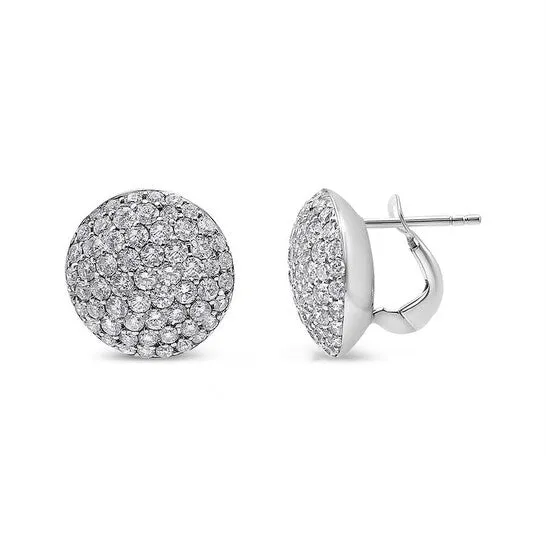 JMS always Earrings Original Haus of Brilliance 18K White Gold 3 12 Cttw Shared Prong Set Diamond Cluster Composite Disc Stud Earrings FG Color VS1VS2 Clarity