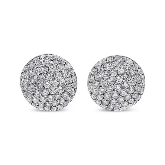 JMS always Earrings Original Haus of Brilliance 18K White Gold 3 12 Cttw Shared Prong Set Diamond Cluster Composite Disc Stud Earrings FG Color VS1VS2 Clarity