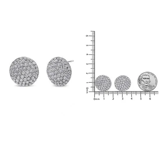 JMS always Earrings Original Haus of Brilliance 18K White Gold 3 12 Cttw Shared Prong Set Diamond Cluster Composite Disc Stud Earrings FG Color VS1VS2 Clarity