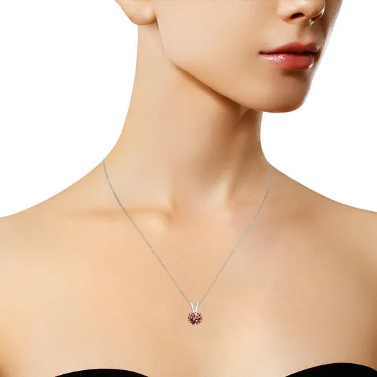 JMS always Necklaces Original 10K White Gold 12 Cttw Round Brilliant Cut Lab Grown Pink Diamond 4Prong Solitaire Pendant Necklace Pink Color VVS2VS1 Clarity 18