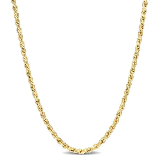 JMS always Necklaces Original AMOUR 22mm Rope Chain Necklace In Yellow Plated Sterling Silver 16 In