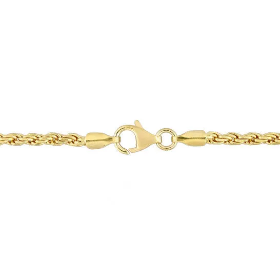 JMS always Necklaces Original AMOUR 22mm Rope Chain Necklace In Yellow Plated Sterling Silver 16 In