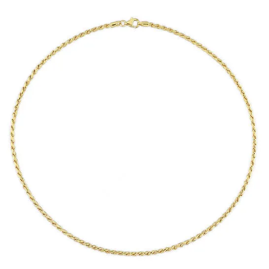 JMS always Necklaces Original AMOUR 22mm Rope Chain Necklace In Yellow Plated Sterling Silver 16 In
