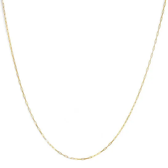 JMS always Necklaces Original Haus of Brilliance Unisex Solid 14K Yellow Gold 15mm Paperclip Chain Necklace 18 Inches
