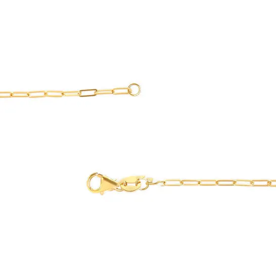 JMS always Necklaces Original Haus of Brilliance Unisex Solid 14K Yellow Gold 15mm Paperclip Chain Necklace 18 Inches